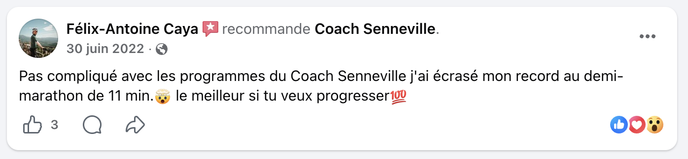 Recommandation Facebook de Félix-Antoine