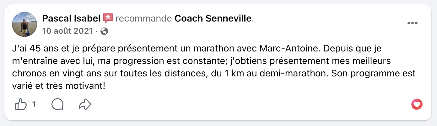 Recommandation Facebook de Pascal