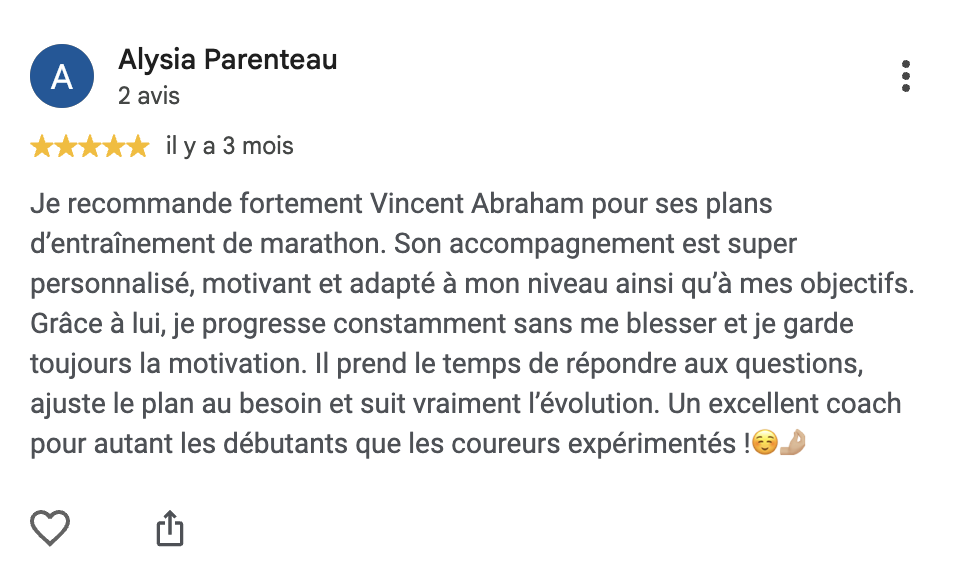 Avis Google d'Alysia