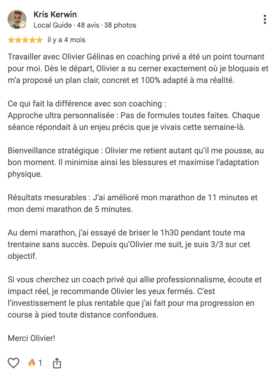 Avis Google de Kris
